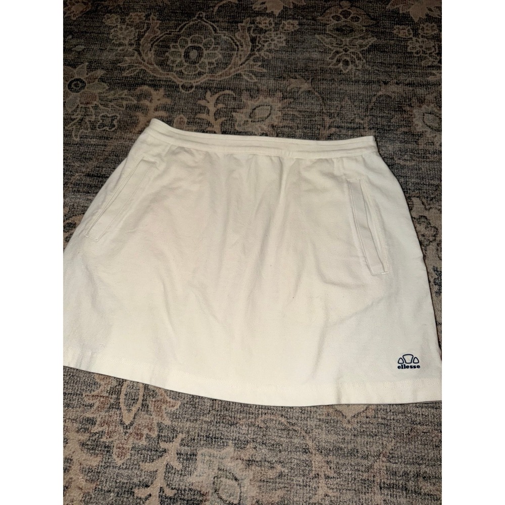 Vintage Ellesse Sport White Mini Skirt